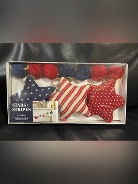 Stars and Stripes Patriotic Garland Stars - Patriotic Stars Garland